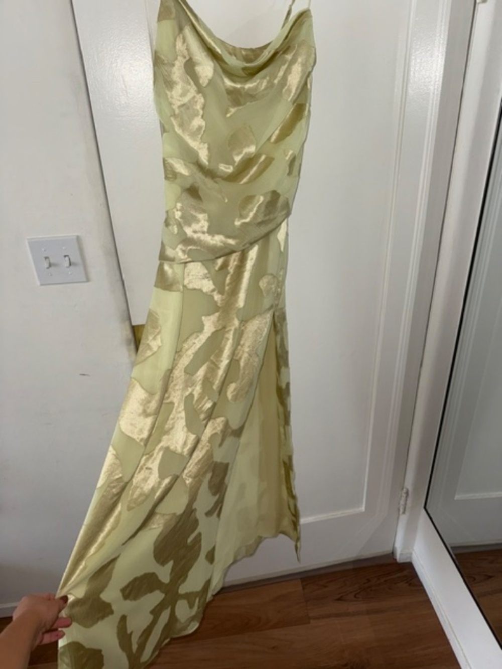 SIMKHAI Jessa Draped Gown in Sunglow $995 - Picture 13 of 15
